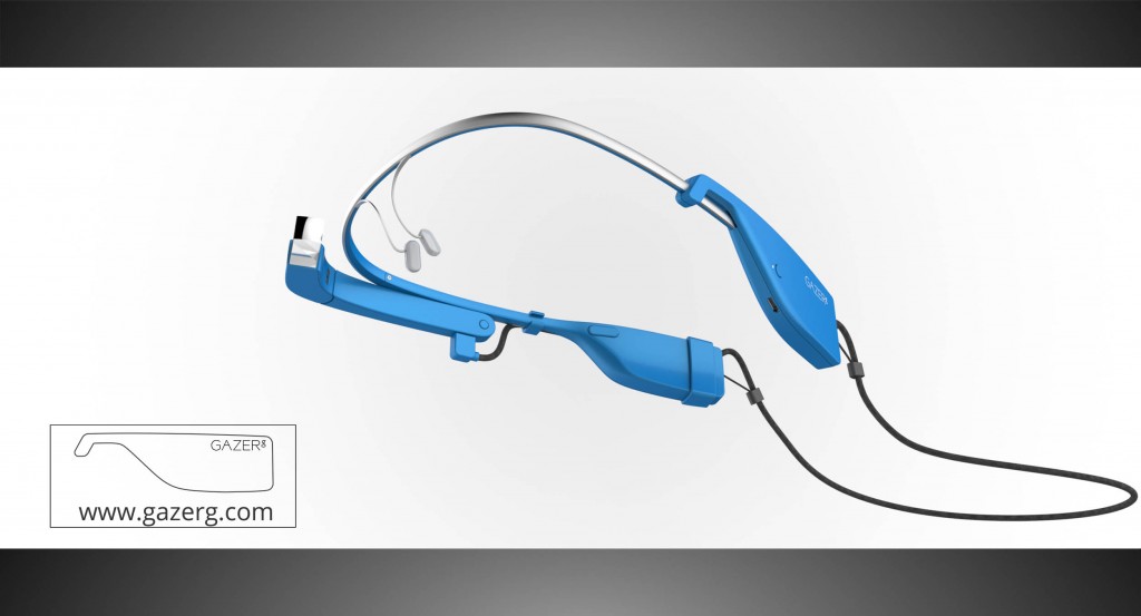 Sky color glasses with new battery for Google Glass – down side